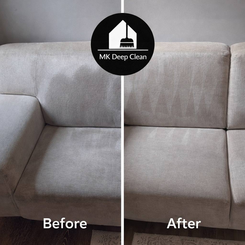 Before and after cleaning result, Central NJ, 2